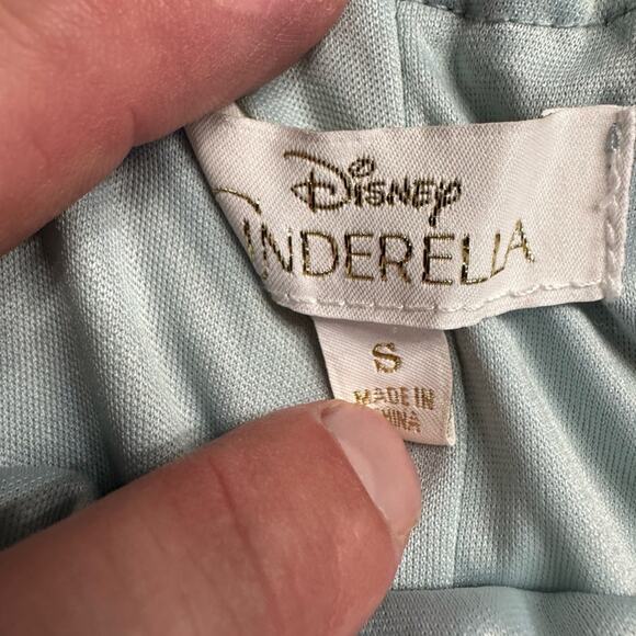 Disney Cinderella Light Blue Floral Sheer Lined Pull On Flowy Skirt Size S - Picture 5 of 6
